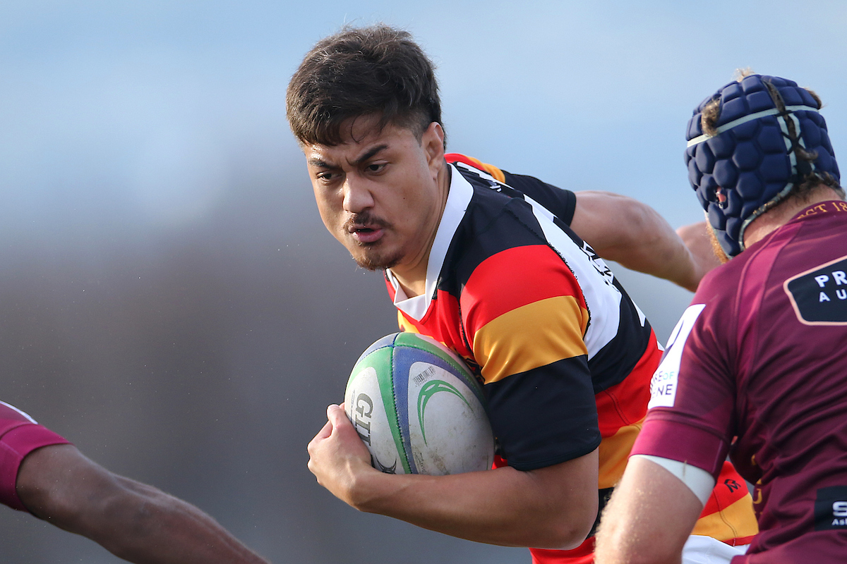 Tama Apineru of Zingari Richmond during the Premier club rugby match between Zingari Richmond and Alhambra Union played for the Grace Mills Trophy at Montecillo in Dunedin on Saturday 28th May, 2022. © John Caswell / http://www.caswellimages.com