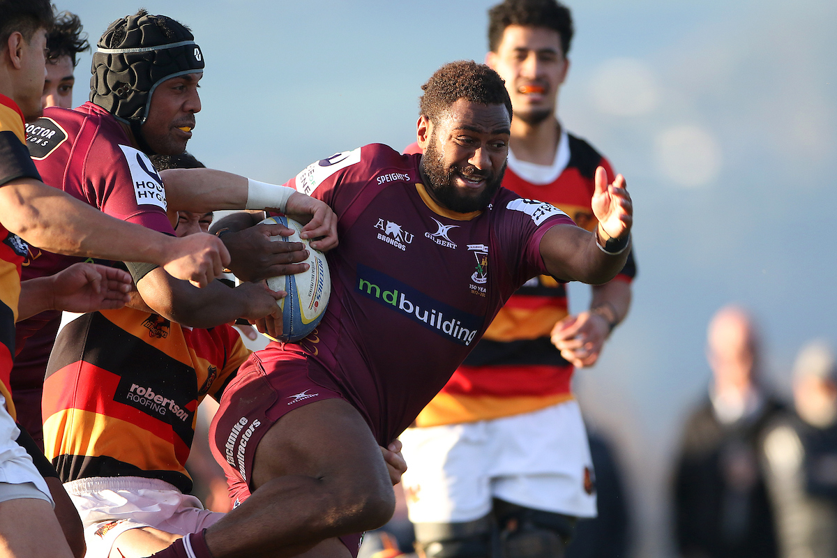 Action from the Premier club rugby match between Zingari Richmond and Alhambra Union played for the Grace Mills Trophy at Montecillo in Dunedin on Saturday 28th May, 2022. © John Caswell / http://www.caswellimages.com