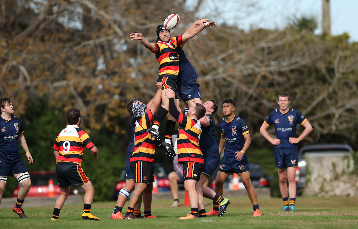 Action from the club rugby match between Zingari Richmond Premier Development and Dunedin Premier Development played at Montecillo in Dunedin on Saturday 30th April, 2022. © John Caswell / http://www.caswellimages.com