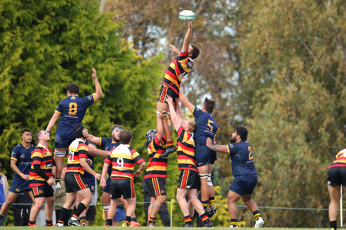 Action from the club rugby match between Zingari Richmond Premier Development and Dunedin Premier Development played at Montecillo in Dunedin on Saturday 30th April, 2022. © John Caswell / http://www.caswellimages.com