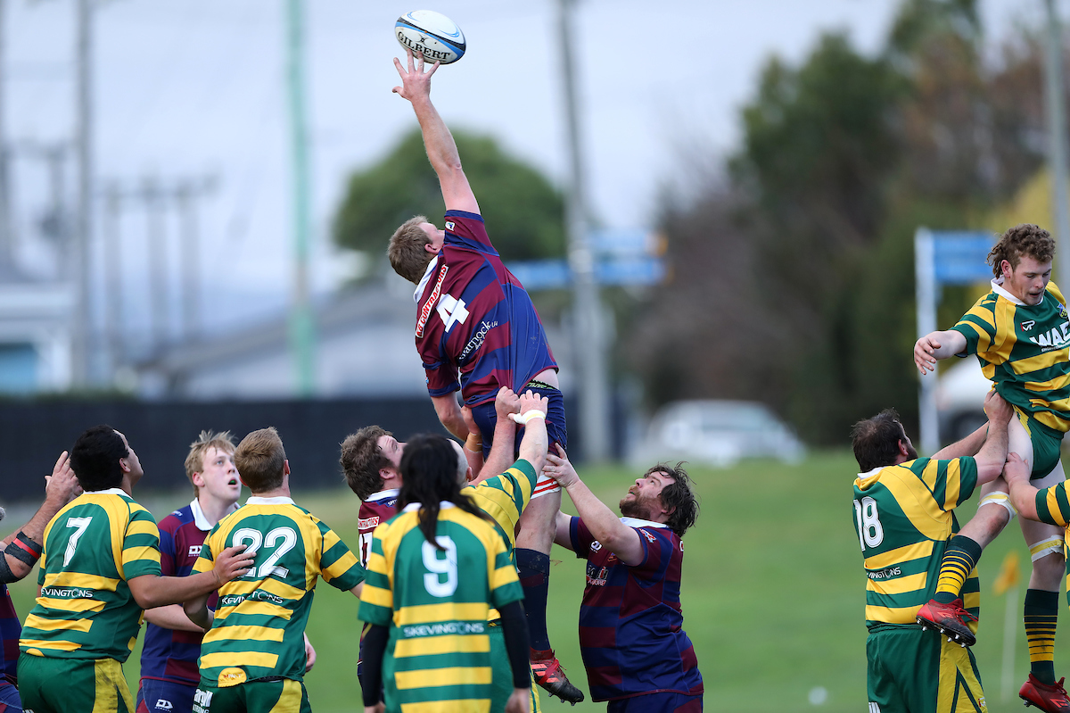 Action from the Seniors club rugby match between West Taieri and Eastern played at the Outram Domain in Outram on Saturday 18th June, 2022. © John Caswell / https://tapebootsandbeer.com/