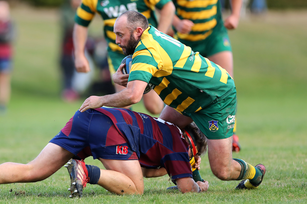 Action from the Seniors club rugby match between West Taieri and Eastern played at the Outram Domain in Outram on Saturday 18th June, 2022. © John Caswell / https://tapebootsandbeer.com/