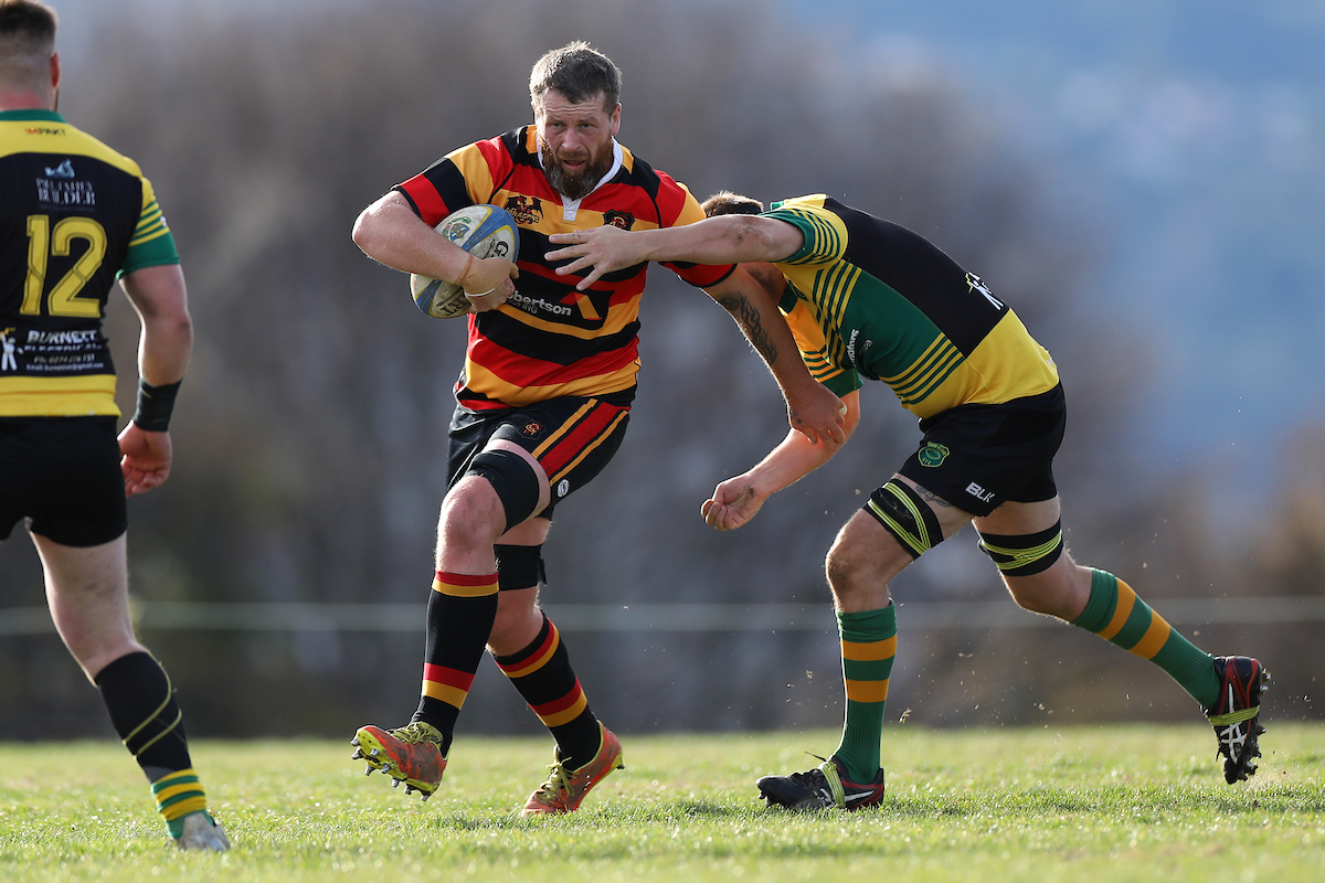 Action from the Premier Development club rugby match between Zingari Richmond and Green Island played at Montecillo in Dunedin on Saturday 25th June, 2022. © John Caswell / https://tapebootsandbeer.com/