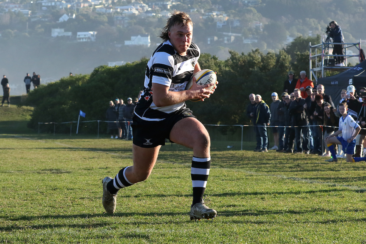 Dylan Hook of Southern during the Premier Quarter Final club rugby match between Dunedin and Southern played at Kettle Park in Dunedin on Saturday 2nd July, 2022. © John Caswell / https://tapebootsandbeer.com/