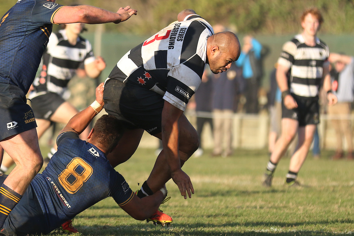 Michael Mata'afa of Southern during the Premier Quarter Final club rugby match between Dunedin and Southern played at Kettle Park in Dunedin on Saturday 2nd July, 2022. © John Caswell / https://tapebootsandbeer.com/