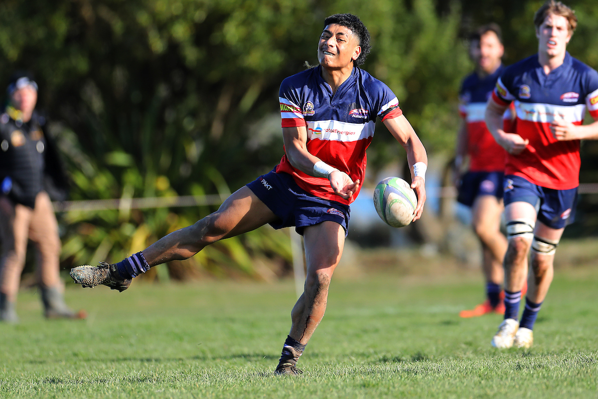 Action from Premier Colts club rugby match between Harbour and Green Island played at Watson Park in Dunedin on Saturday 23rd July, 2022. © John Caswell / https://tapebootsandbeer.com/