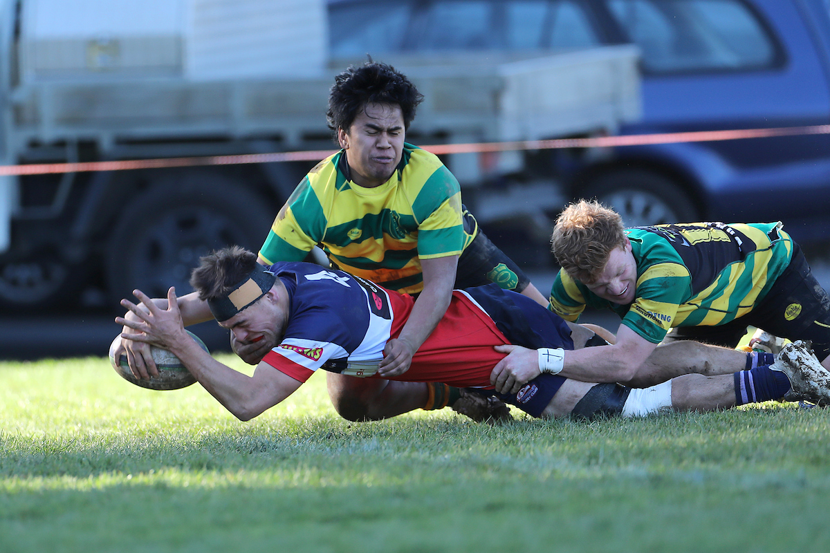 Action from Premier Colts club rugby match between Harbour and Green Island played at Watson Park in Dunedin on Saturday 23rd July, 2022. © John Caswell / https://tapebootsandbeer.com/