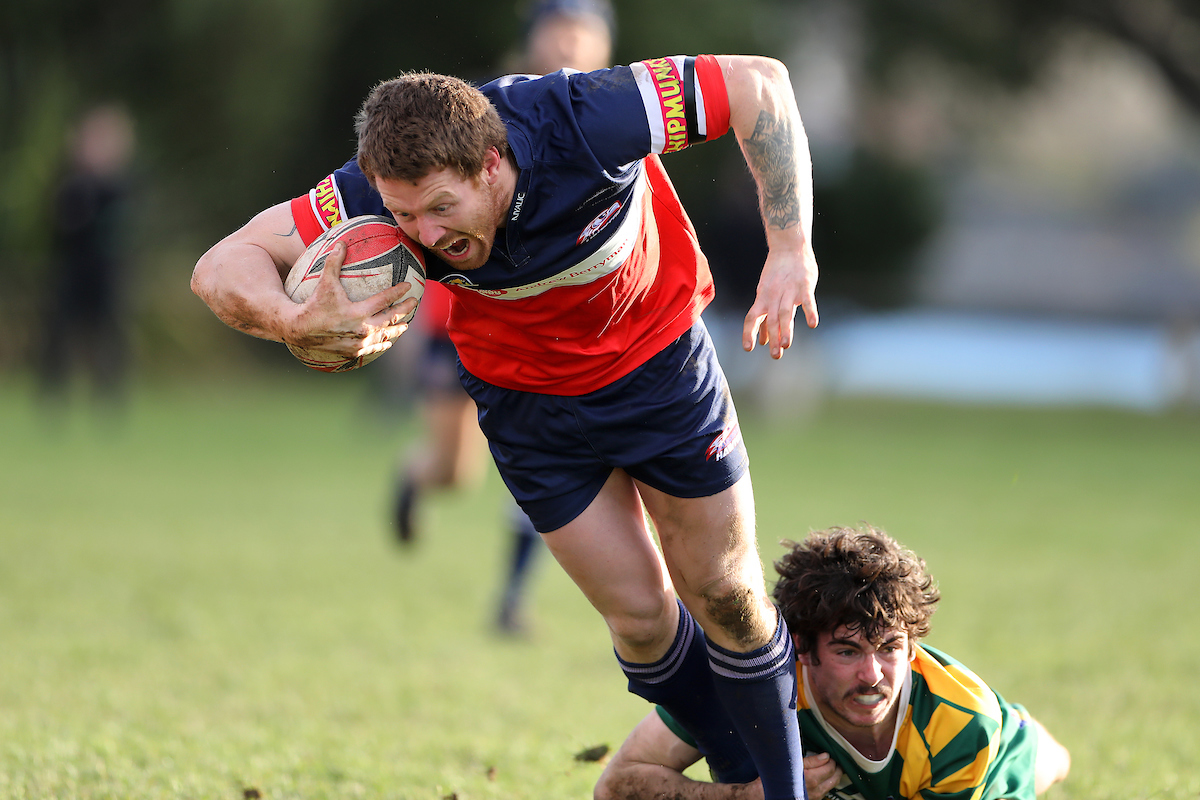 Action from the Seniors club rugby match between Harbour and Eastern played at Watson Park in Dunedin on Saturday 23rd July, 2022. © John Caswell / https://tapebootsandbeer.com/